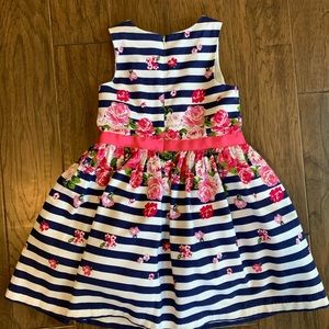 Isaac Mizhari blue and white striped dress